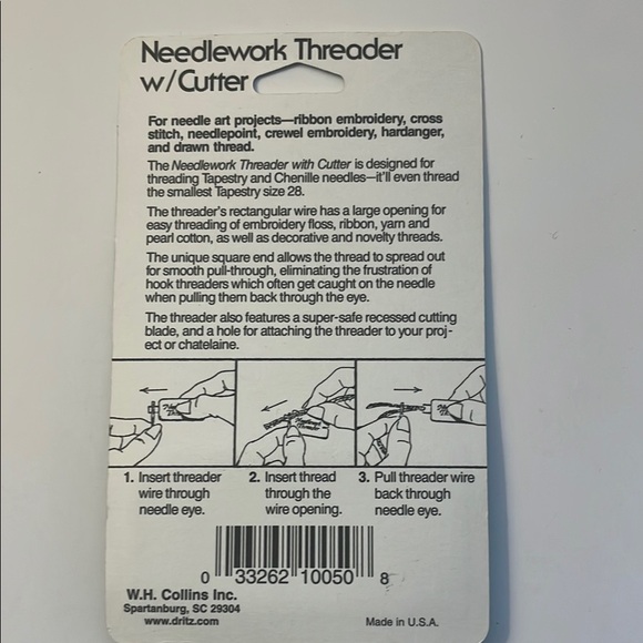 Needlework Threader with Cutter - Picture 2 of 2